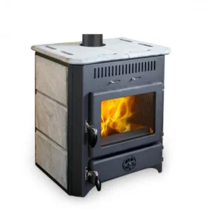 Thermo Vulcan – Poêle à bois avec chaudière à circulation d'eau – 18 kW